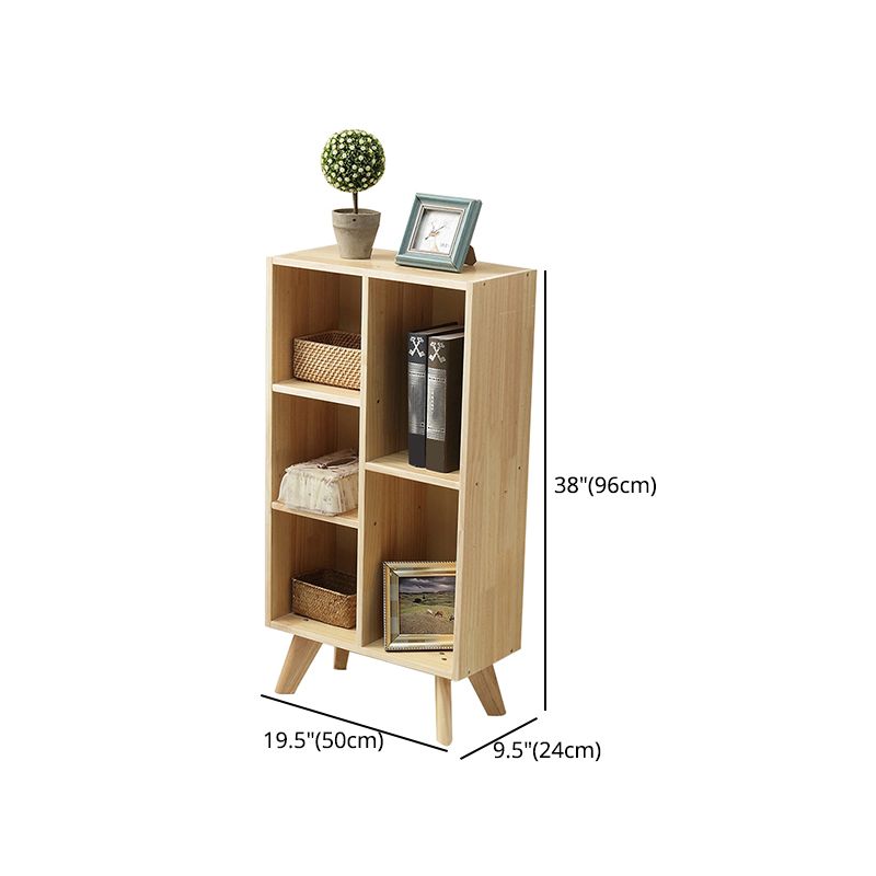 Modern Style Standard Bookcase Wooden Closed Back Bookshelf for Home Office