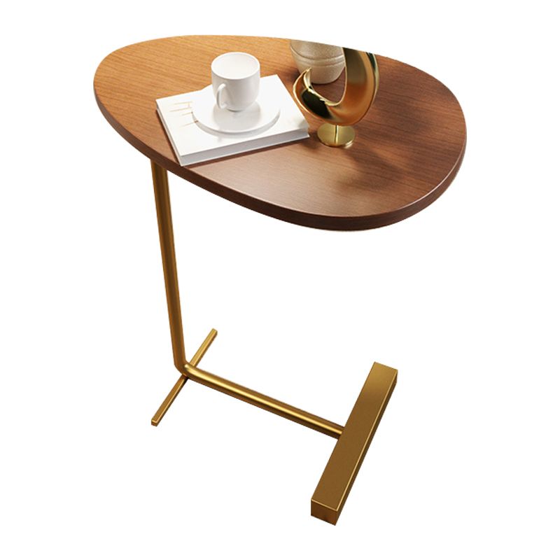 23.6inch Tall Modern C Corner Table Wood Side End Table for Living Room