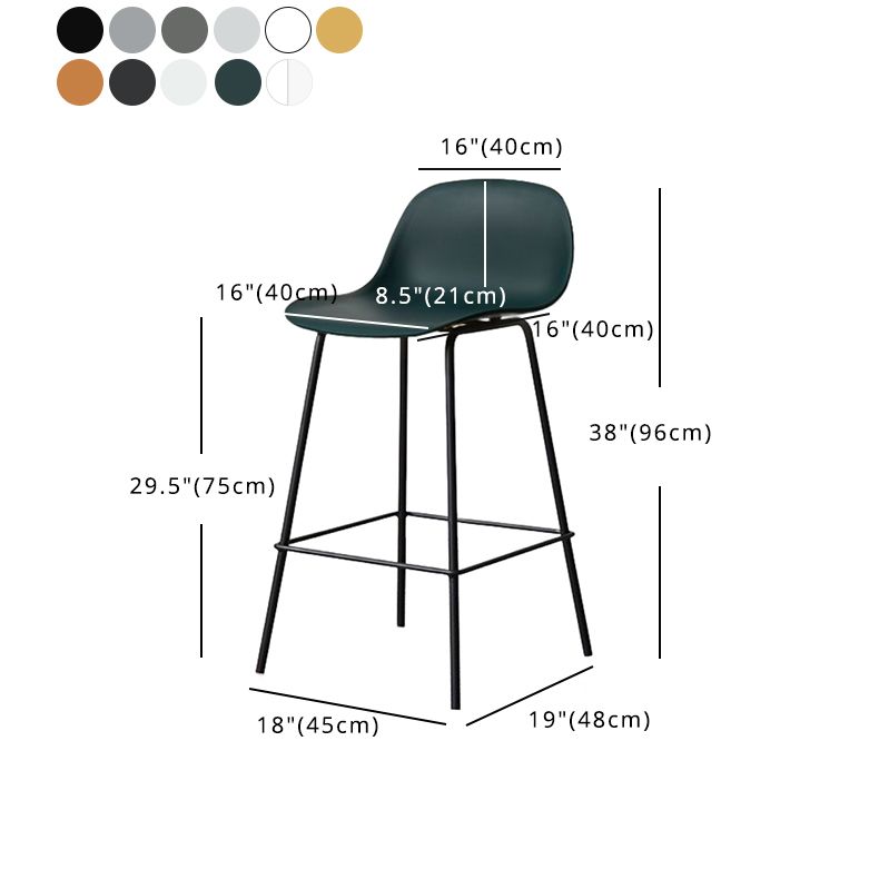 Moderner Tresenhocker ohne Armlehnen, Eisen-Wohnzimmer-Barhocker mit Pedal
