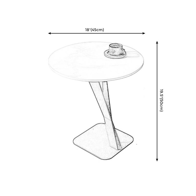 One Single Modern Round Pedestal Coffee Table for Living Room