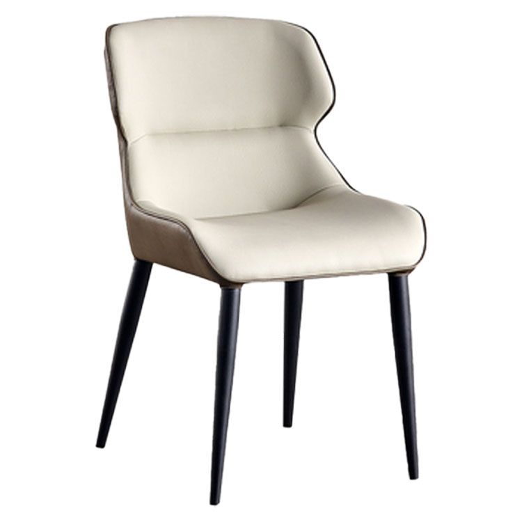 Leather Dining Chair Industrial Style Wingback Arm Dining Chair for Home