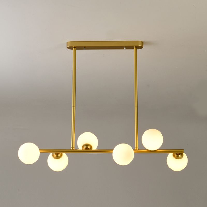 Nordic Modern Island Lighting Glass Chandelier Light Fixture for Dining Room