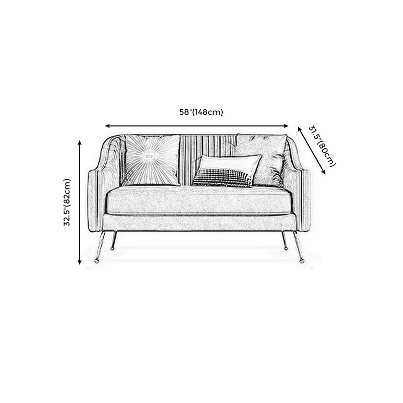Faux Leder modernes Sofa 31 "W Habed Armsofa für Wohnzimmer