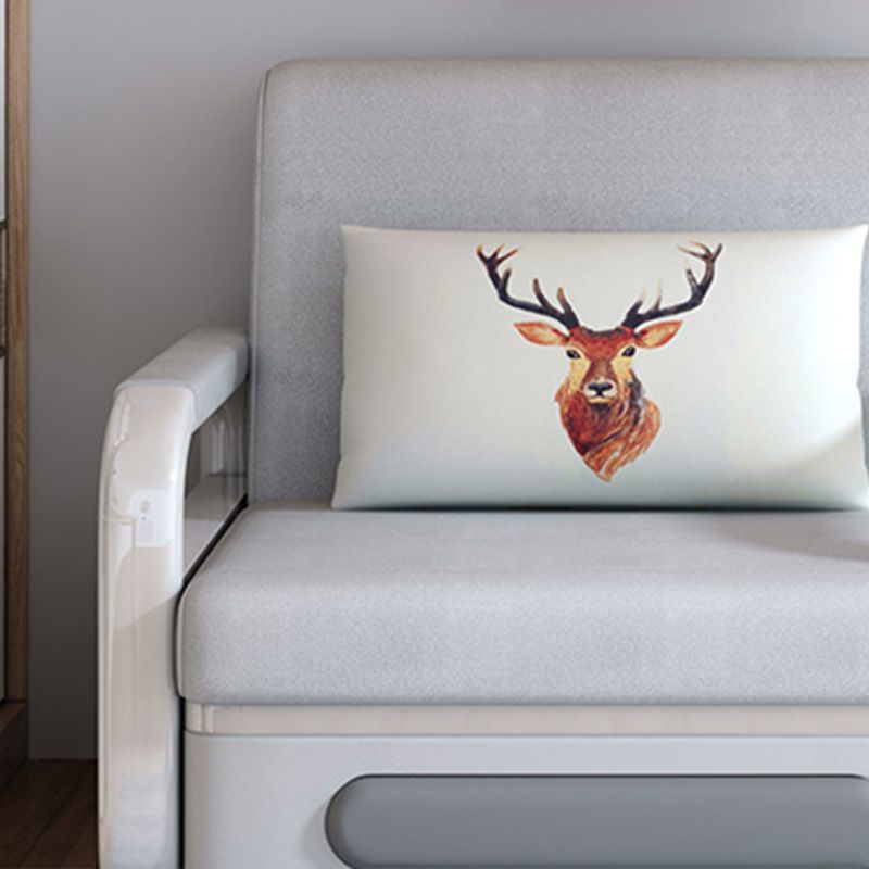 Scandinavian Sofa Bed, Faux Leather Futon And Mattress with Storage