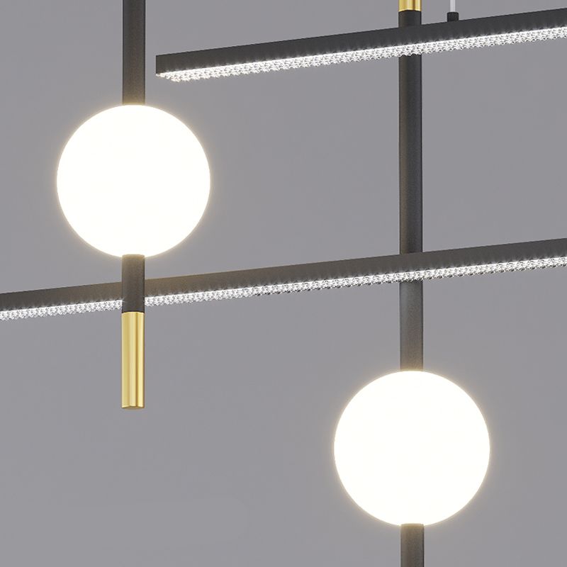 Zeitgenössische Insel Licht Geometrisches Metall 6 Lichter Island Lichter