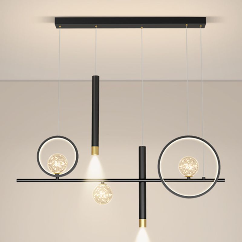 Modern Linear Island Chandelier Lights Metal Pendant Lighting Fixtures
