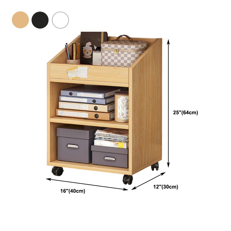 Contemporary Style Bookshelf Engineered Wood Bookcase for Office and Study Room