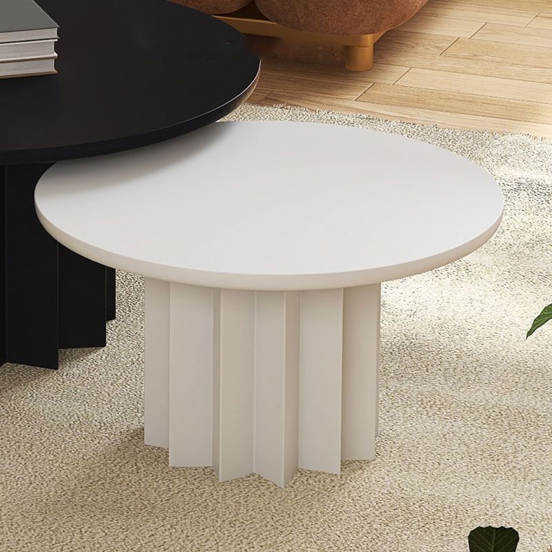 Scandinavian Dia 23.6"/31.5" Cocktail Table, Wooden Pedestal Coffee Table