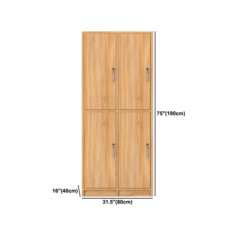 Light Wood Finish Contemporary Storage Cabinet Engineered Wood Indoor Cabinet