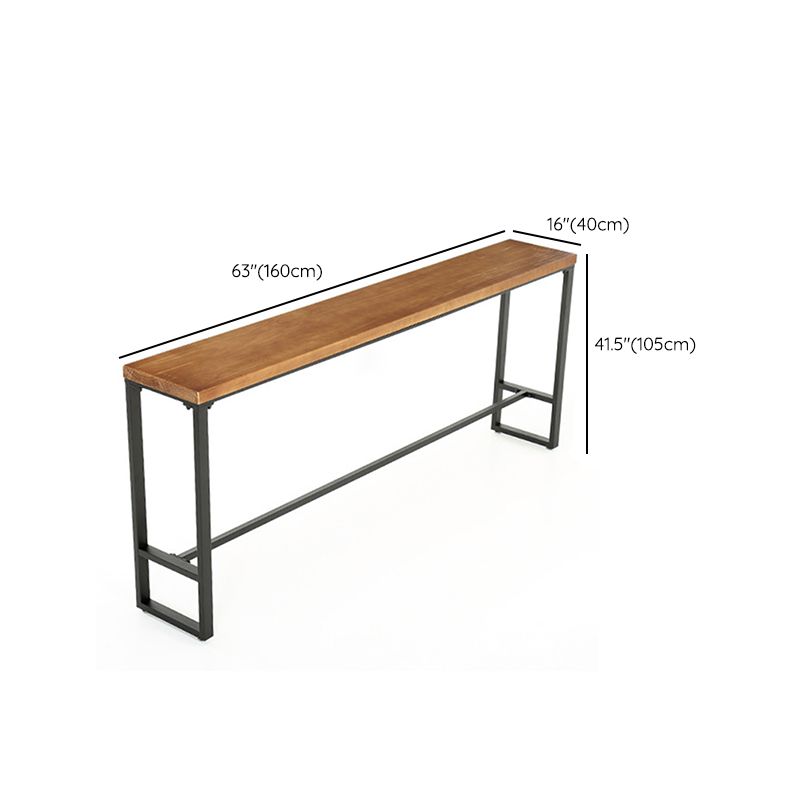 Industrial 1/5/9 Pieces Bar Table Set Rectangle Wood Counter Table with Stools for Bar
