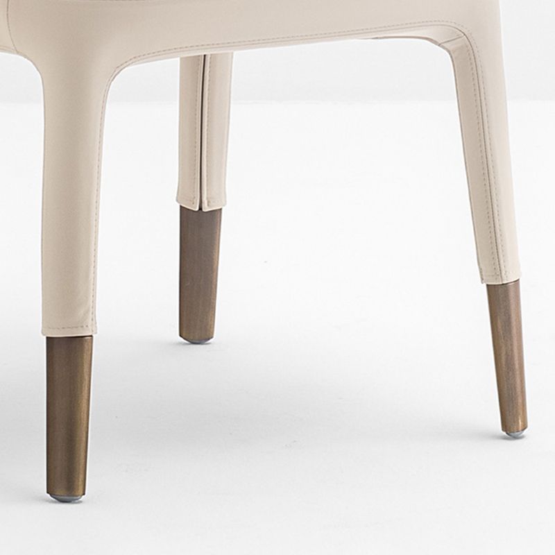 Leather Parsons Arm Chair Indoor Dining Chair for Dining Room