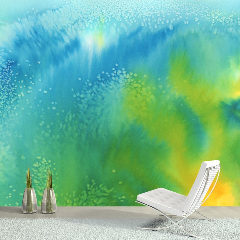 Green Plants Paint Mural Decal Stain-Resistant Artistry Living Room Wall Covering