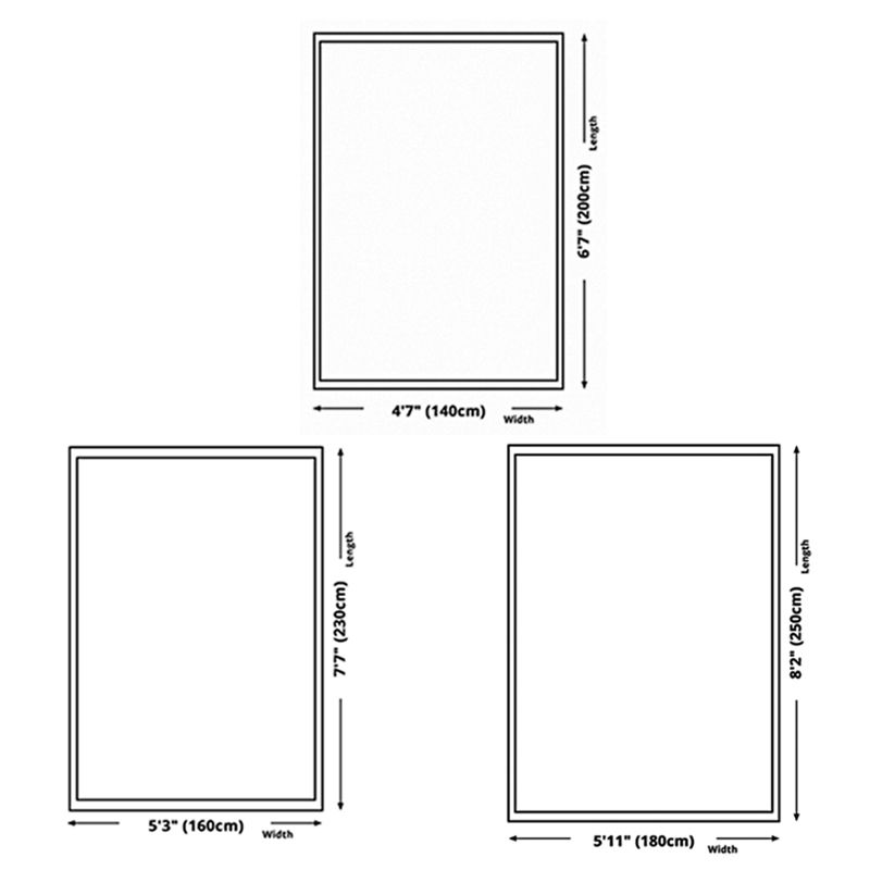 Stylish Modern Area Carpet Geometric Pattern Polyester Area Rug Anti-Slip Washable Rug for Bedroom