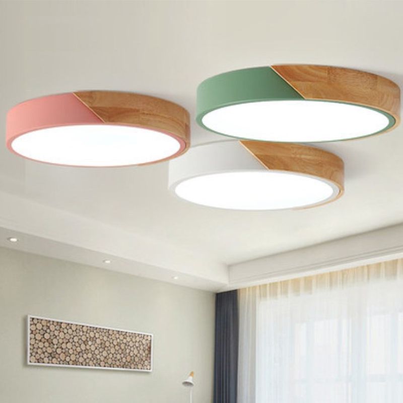 Luz de techo de color de la Sala de estar macron marco metálico luz de techo LED