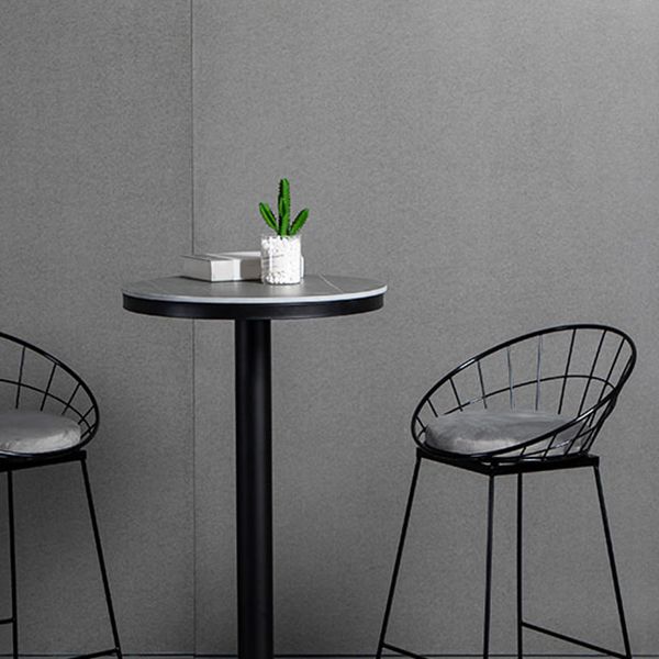 Industrial Gray Velvet Stools Metal Indoor Counter & Bar Stools