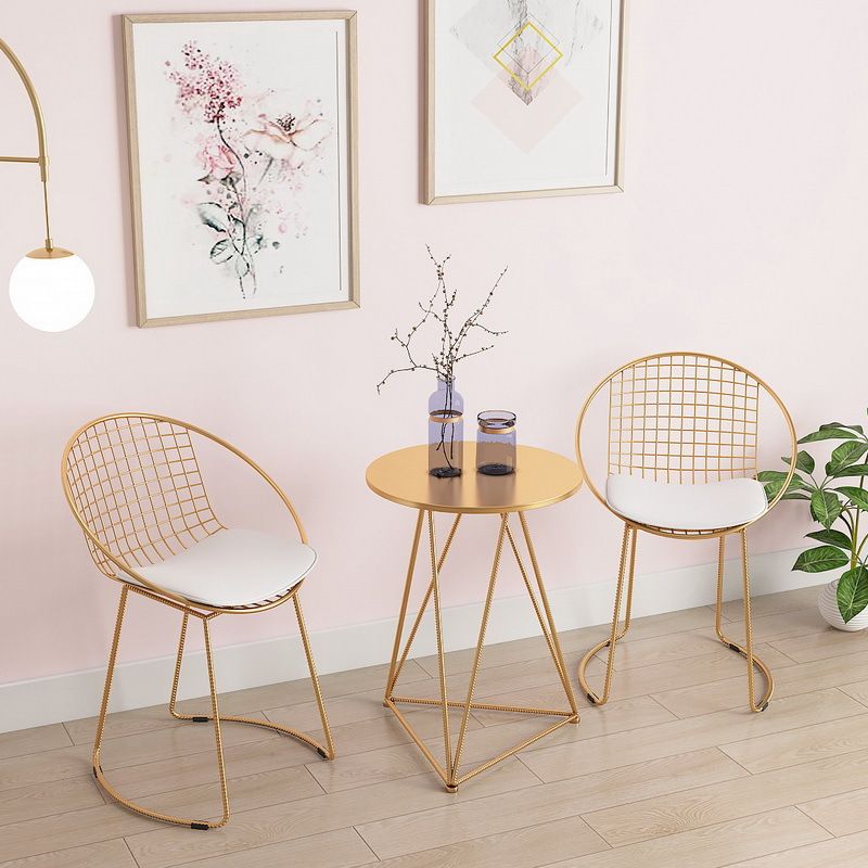 Metal Kitchen Dining Arm Chairs Contemporary Upholstered Dining Chairs