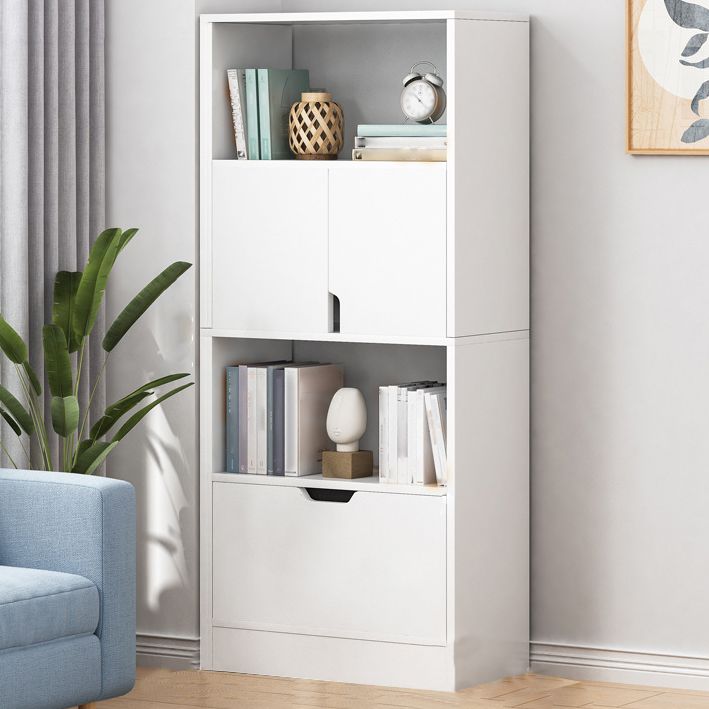 Modern Style Bookshelf Engineer Wood Bookcase for Study Room