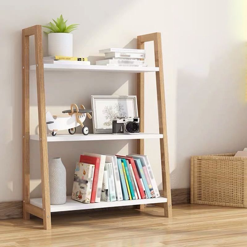Open Back Bookshelf Scandinavian Style Bookcase for Study Room and Office