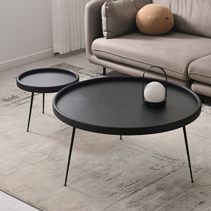 Scandinavian 3 Legs Coffee Table Round Wooden Coffee Table for Living Room