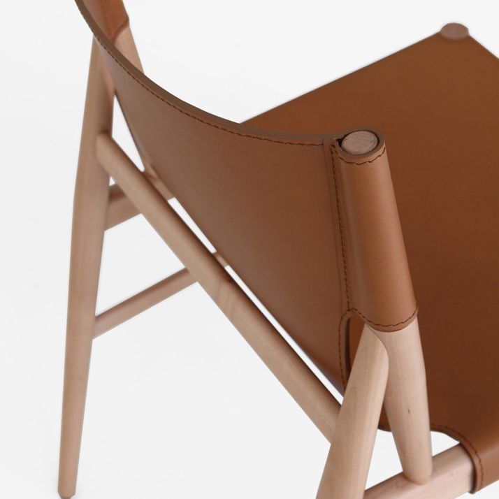 Chaise latérale en bois massif de style moderne, chaise de salle à manger à dossier solide pour salle à manger