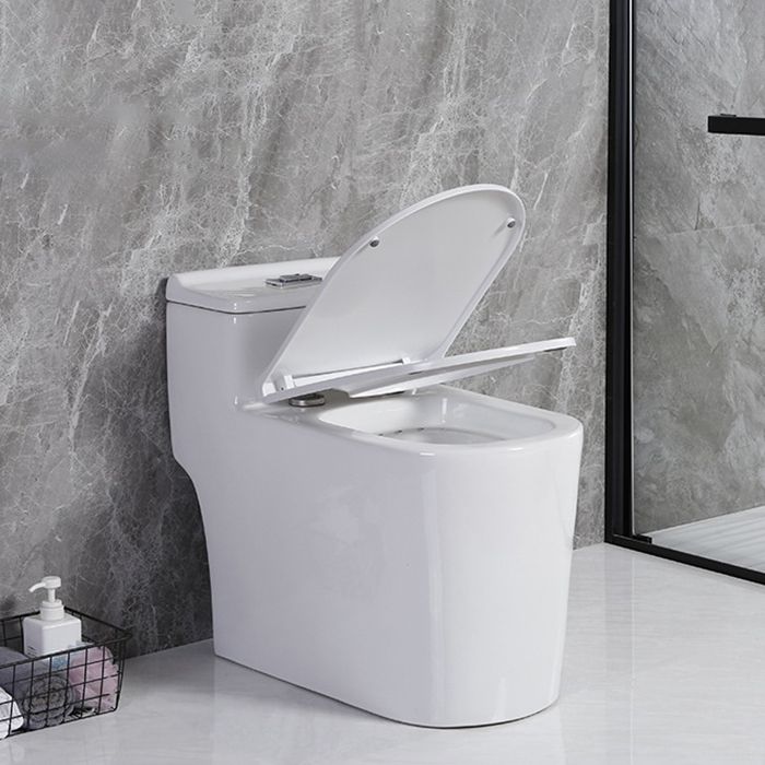Modern Siphon Jet Toilet Floor Mount Flush Toilet with Toilet Seat