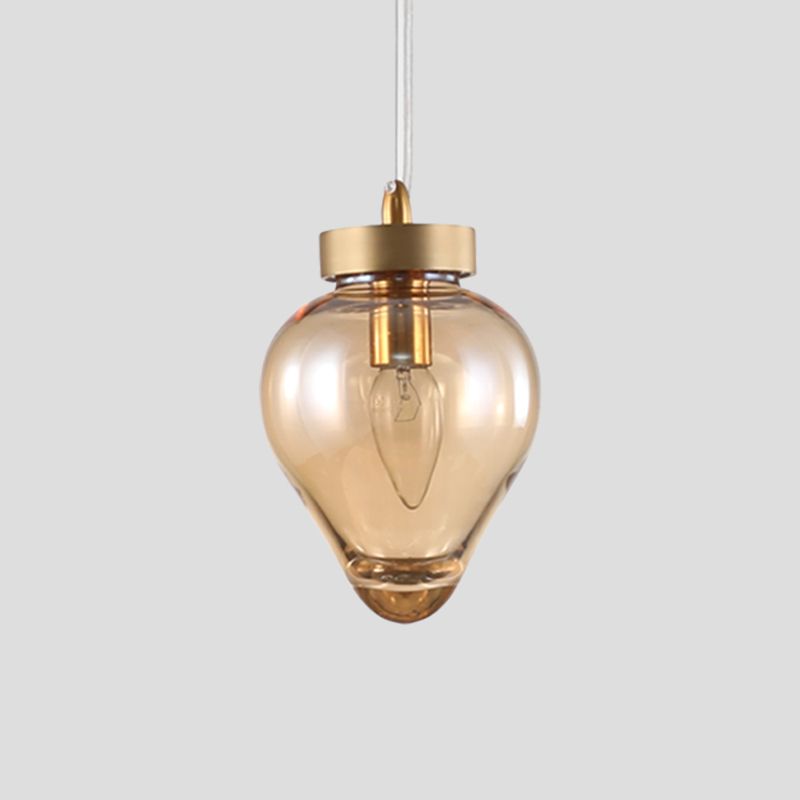 Waterdrop Esszimmer Anhänger Licht Blau/Champagnerglas 1 Glühbirnenpfosten moderne Hang Deckenlampe