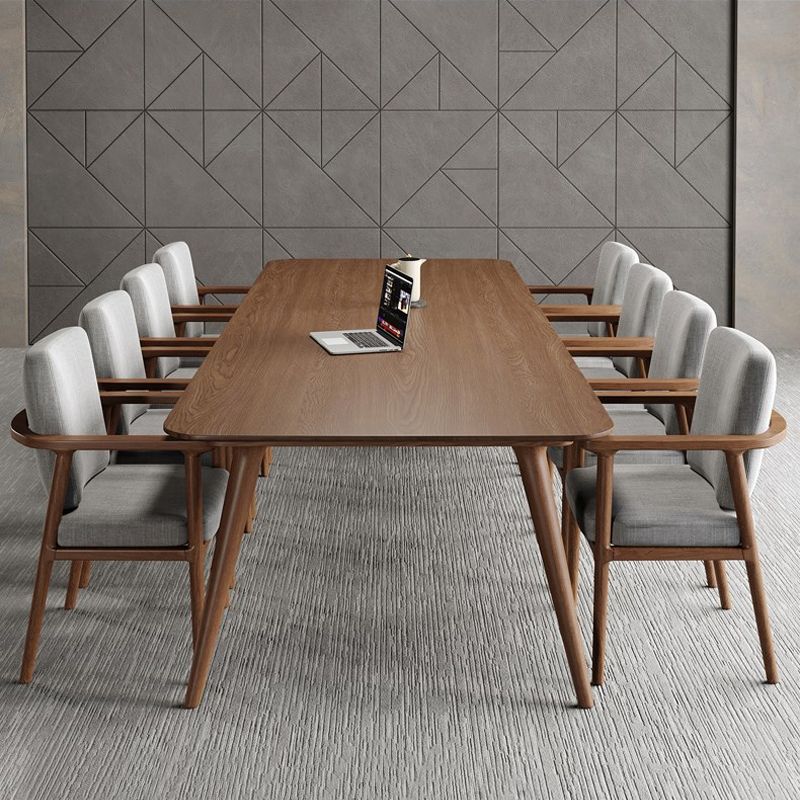 Modern Distressed Wood Office Desk Rustproof Table for Dinning Room