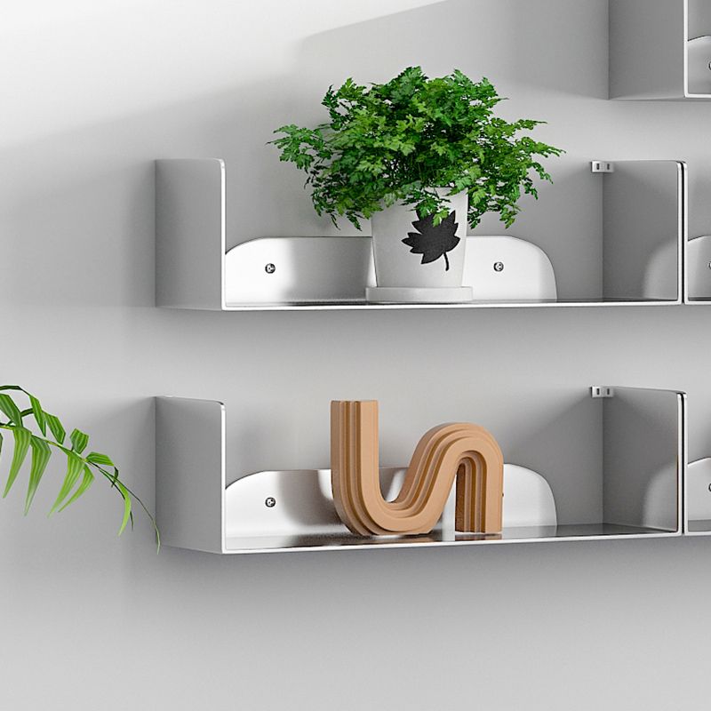 Modern Style Bookcase Metal Wall Mounted Bookshelf for Home Office