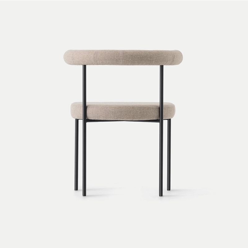 Open Back Dining Side Chair Contemporary Armless Dining Chairs for Home