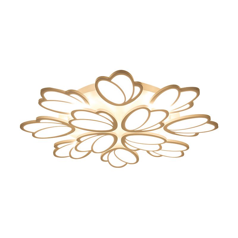 Leaf-Unterputzleuchte, modernes Acryl, 3/6/9 Lichter, Wohnzimmer-LED-Deckenleuchte in warmem/weißem/natürlichem Licht