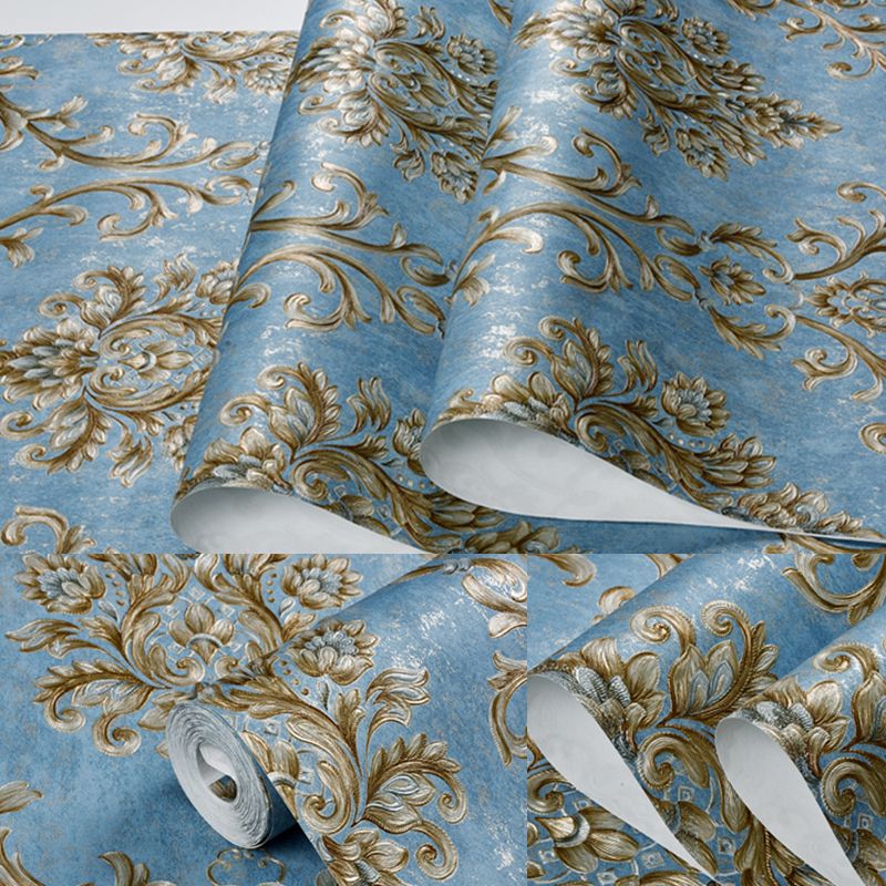 3D Embossed Adhesive Wallpaper Vintage Medallion Patterned Wall Art for Living Room, Easy to Remove