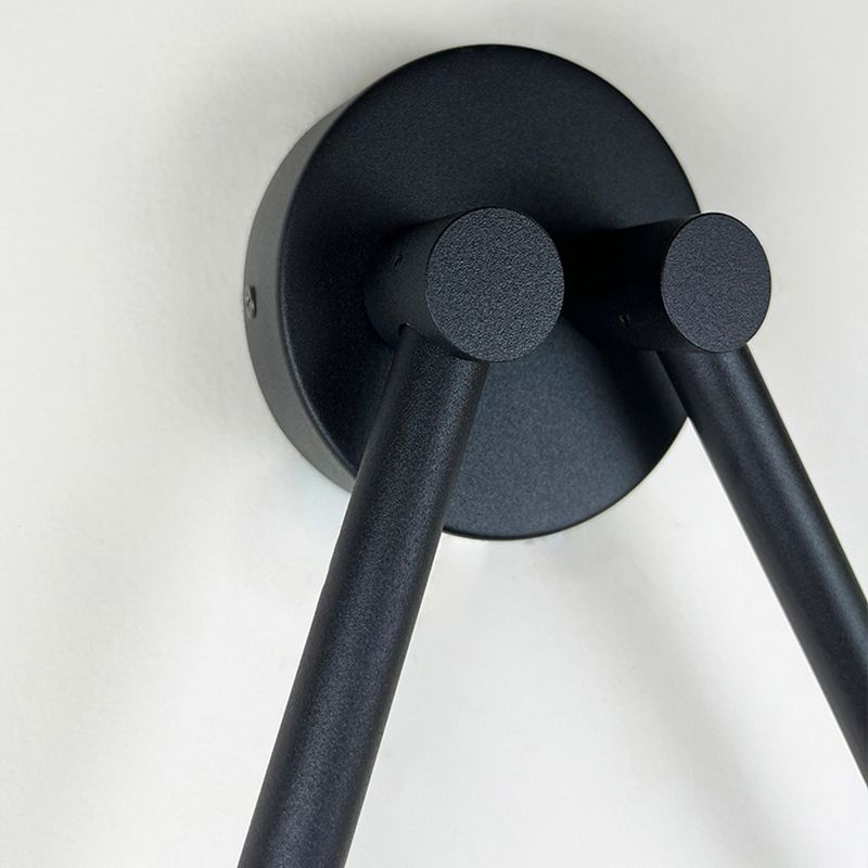 Linear Wall Lighting Industrial Metal Rotatable Wall Sconces in Black