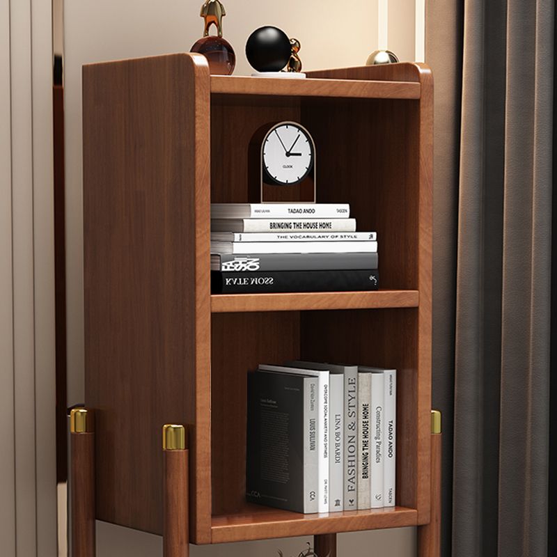 Modern Solid Wood Bookshelf Bookcase Closed Back for Living Room 9.5"W X 39.5"