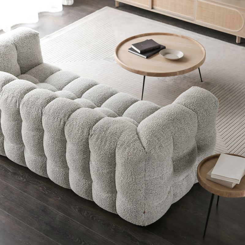 Contemporary Wooden Standard Sofa Tuxedo Arm Tight Back Sofa