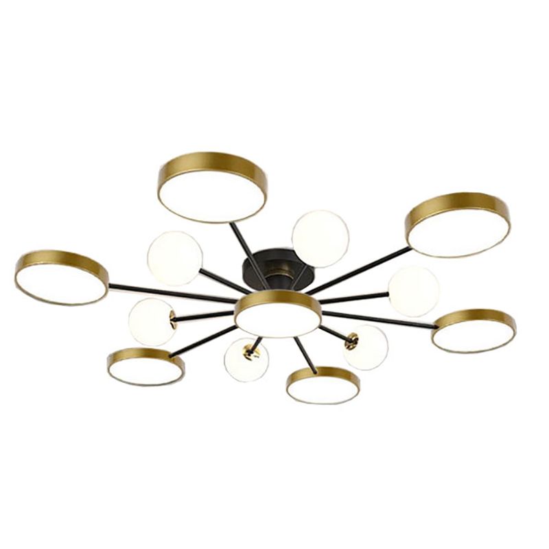 Modern Round Ceiling Light Colorful Multi Light Flush Mount Light for Bedroom