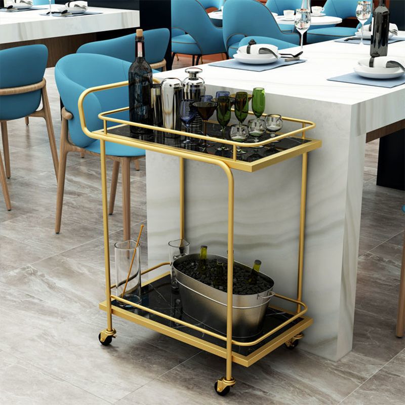 33.86" High Rolling Contemporary Prep Table Metal Prep Table for Dining Room