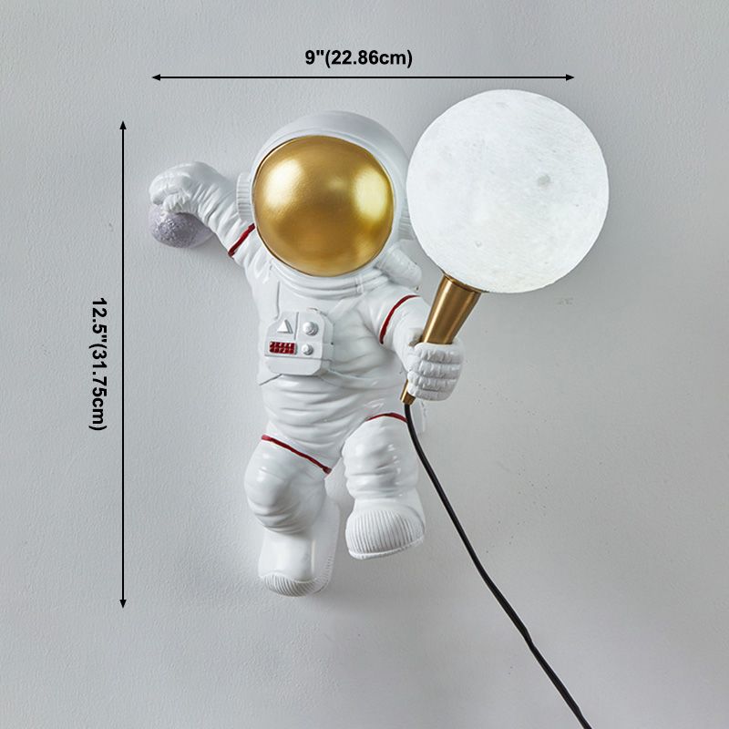 Astronauti SCONCE MOLTO MODERNO MODERNO UNA BONUA FLUSA SCONCO PER MAURNA PER CAMERA COMPLETA