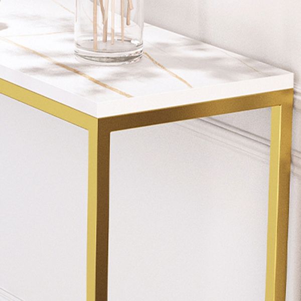 29.53" Tall Glam Console Table Stain Resistant Accent Table with 1 Shelf