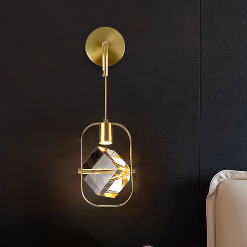 Leichter extravaganter Stil rechteckiger Wandleuchterkristall 1 Leichte Leuchten