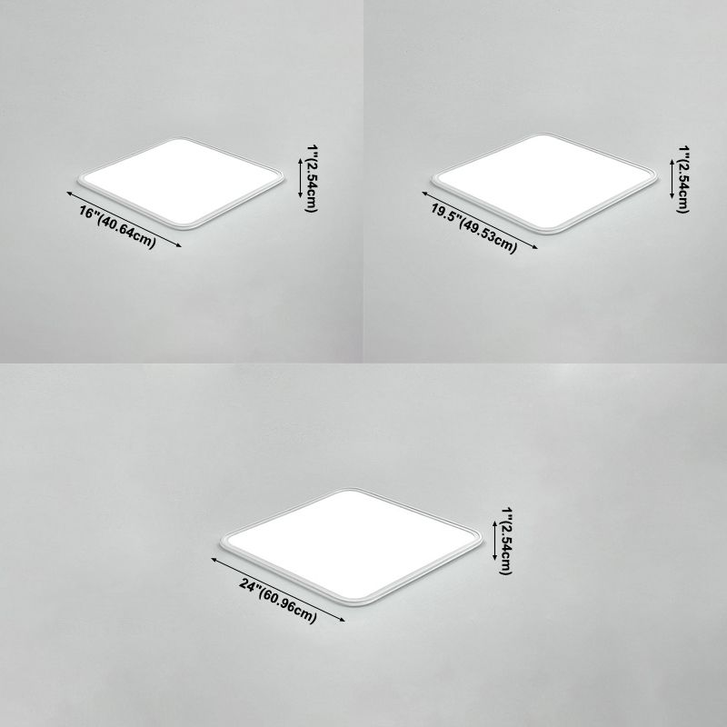 Moderne geometrische vorm plafondlamp acryl 1-lichts plafondlamp in wit