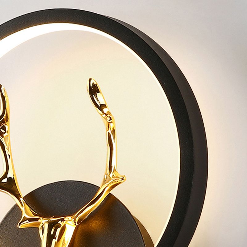 Contemporary Wall Light Geometric Shape LED Wall Sconce with Metal for Bedroom