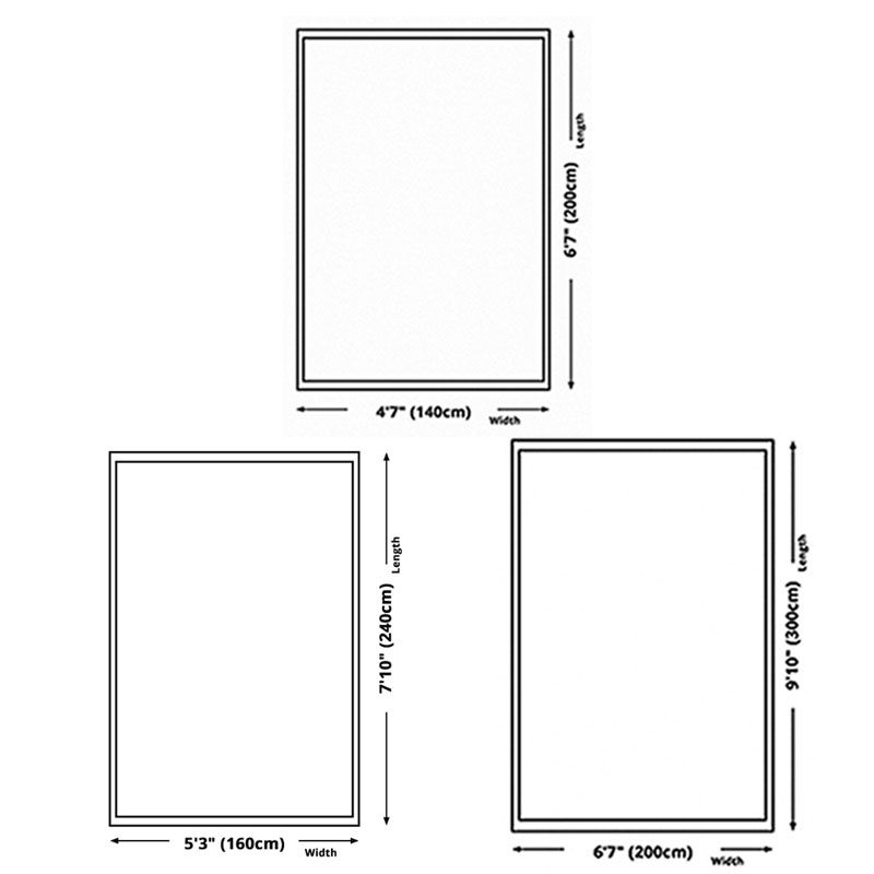 Black Modern Carpet Polyester Graphic Carpet Stain Resistant Carpet for Living Room