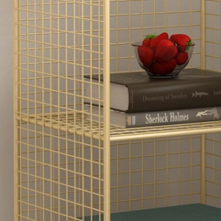 Nordic Metal Closed Back Bookcase Rectangle Storage Bookshelf