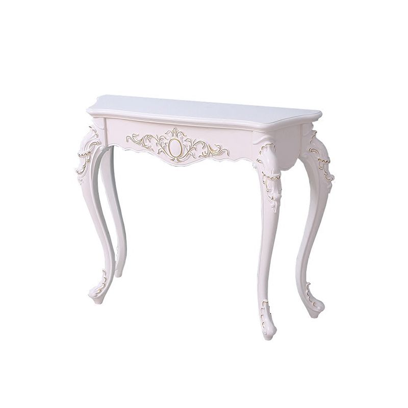 French Country Sofa Table Reclaimed Wood Rectangle 4 Legs White Console Table