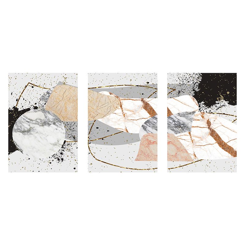 Décoration murale abstraite texturée, impression sur toile nordique de couleur claire pour chambre, lot de 3