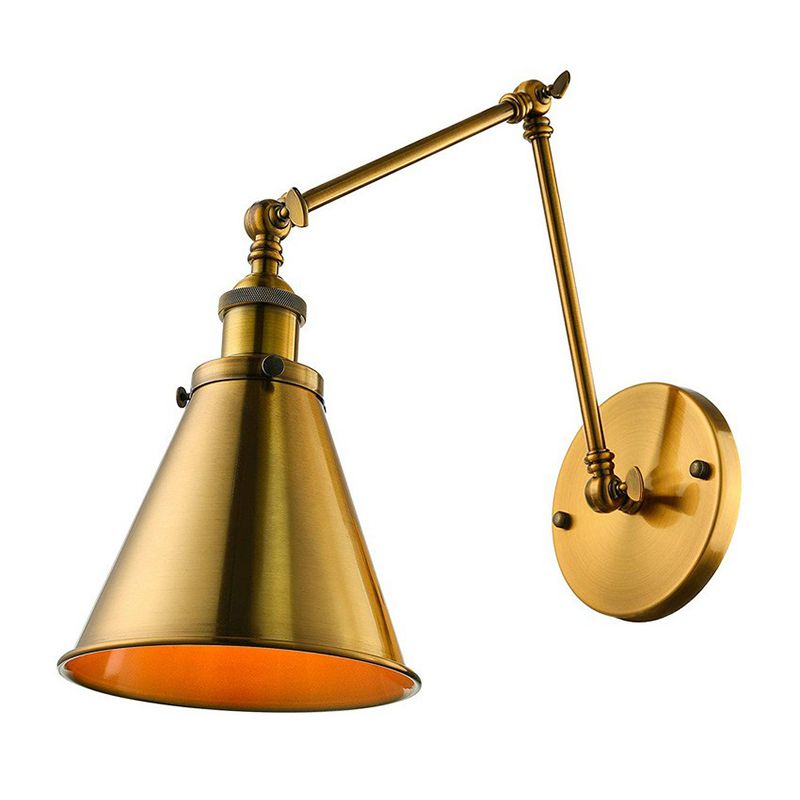 1 Côté de tête Mur Muroir Light Industrial Brass Iron Swing Bras LECTURE MUR LEAT MUR POUR STUDIO