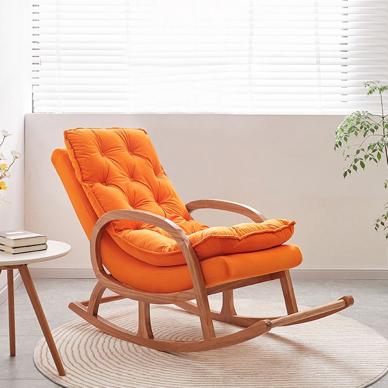 Modern Upholstered Rocking Chair Lounge Leisure Lazy Sofa Chair