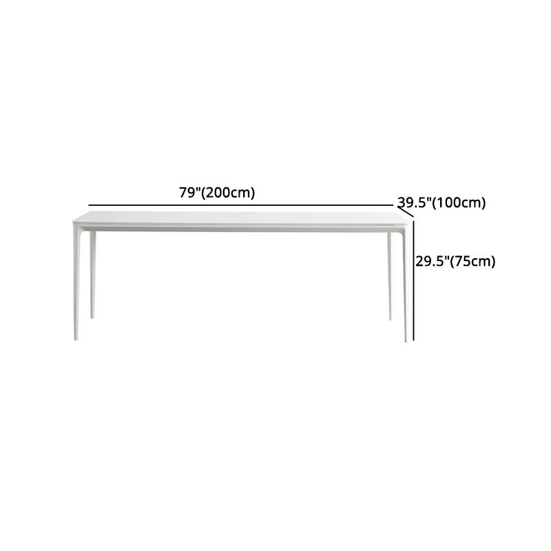 Modern 1/4/5/6/7 Pieces White Dining Set Sintered Stone Dining Table Set with Chairs