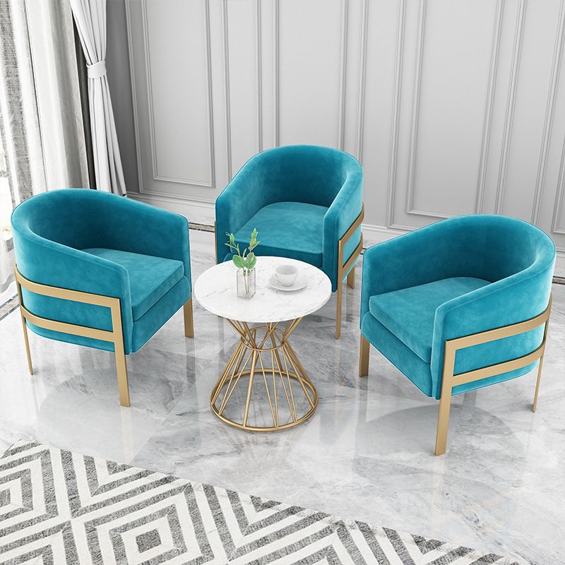 Nordic Dining Room Set with Round Sintered Stone Top and Pedestal Base Dining Furniture