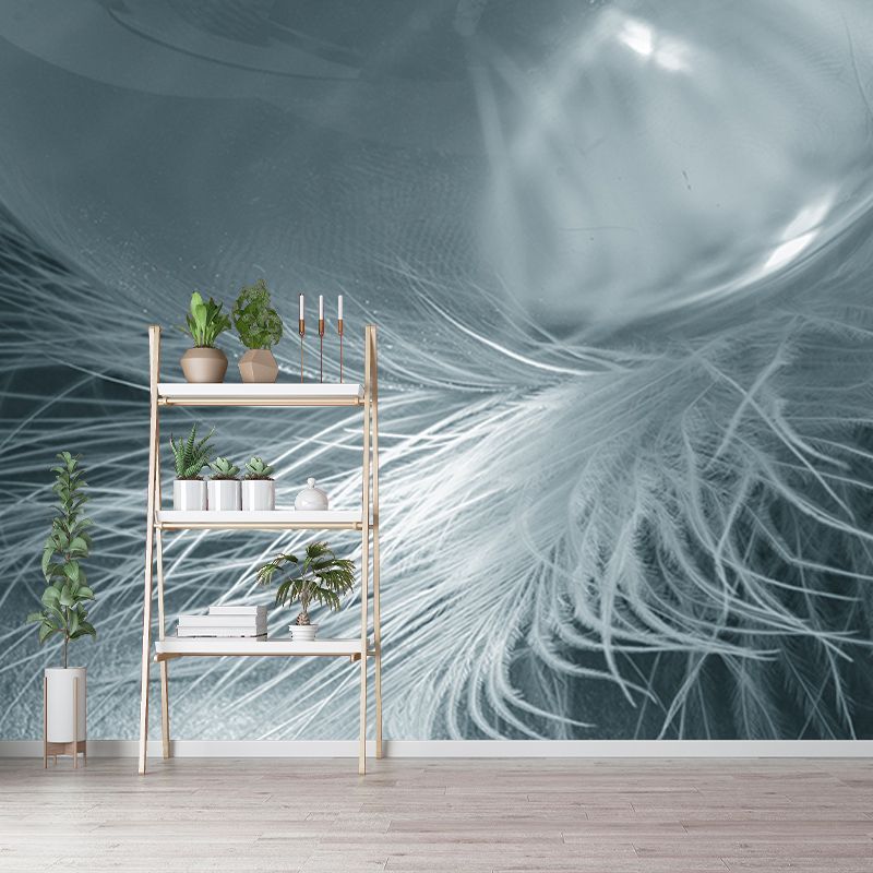 Feather Mural Wallpaper for Wall Decor Contemporary Girls Room Wall Art